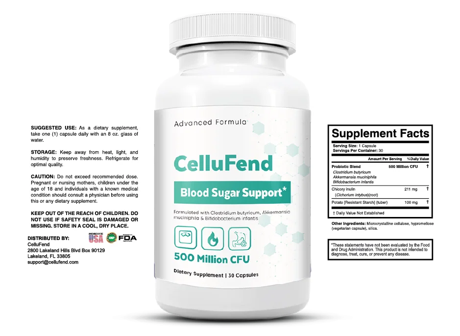 CelluFend Blood Sugar Support Supplement